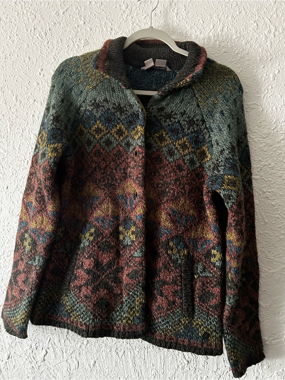 Royal Robbins Multicolor Fair Isle Wool Blend Cardigan